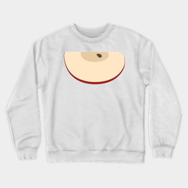 Red apple slice icon in flat design Crewneck Sweatshirt by wavemovies